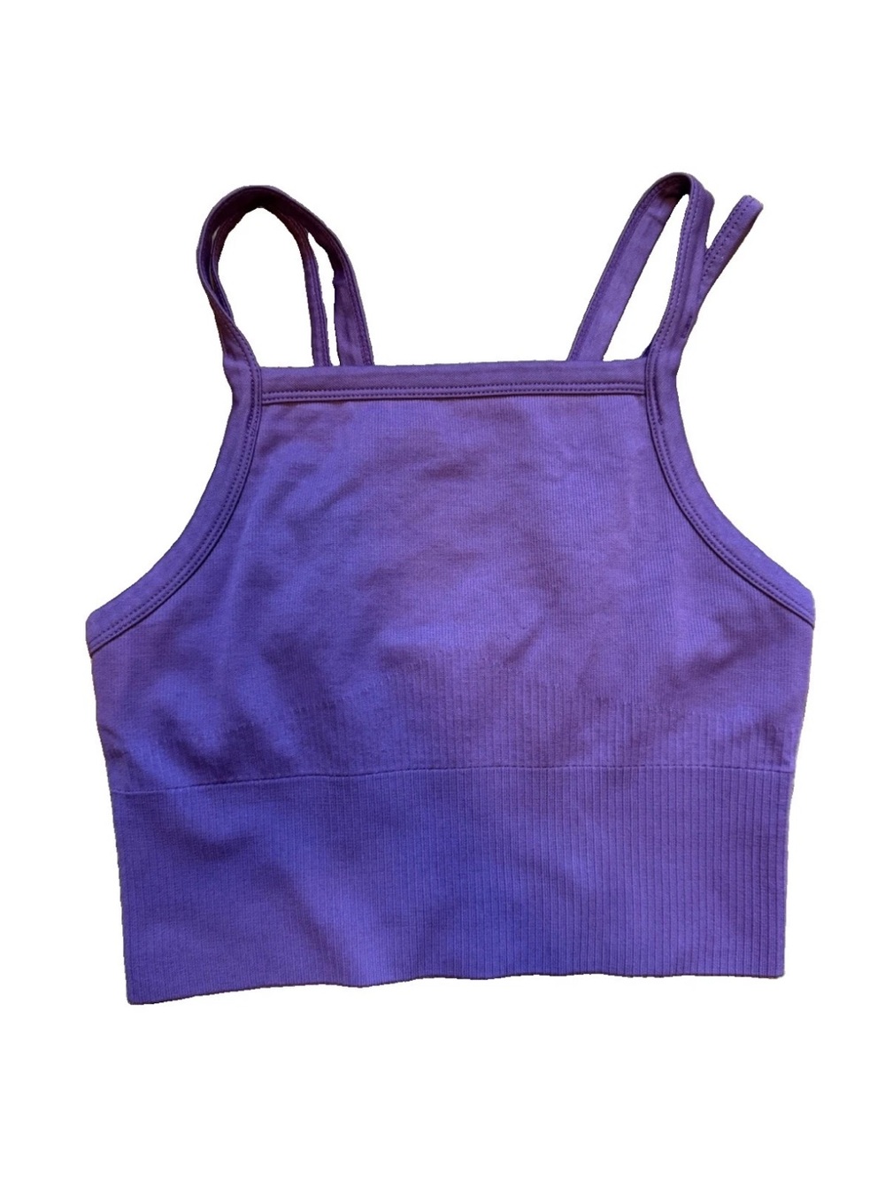 Zella Purple Seamless Longline Sports Bra Crop Tank Women’s Medium